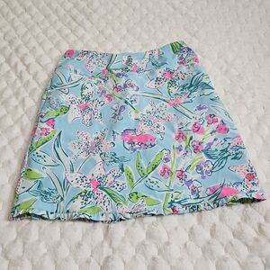 Lilly Pulitzer luxletic Fairway golf skort sway this way Bali blue size 0